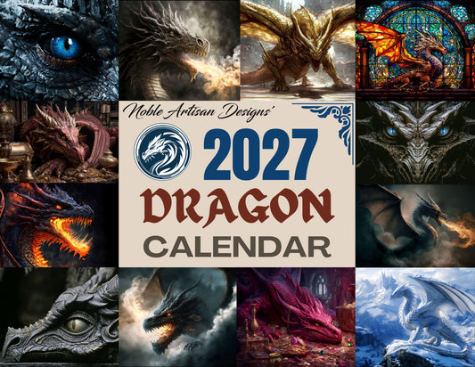 2027 Dragon Wall Calendar