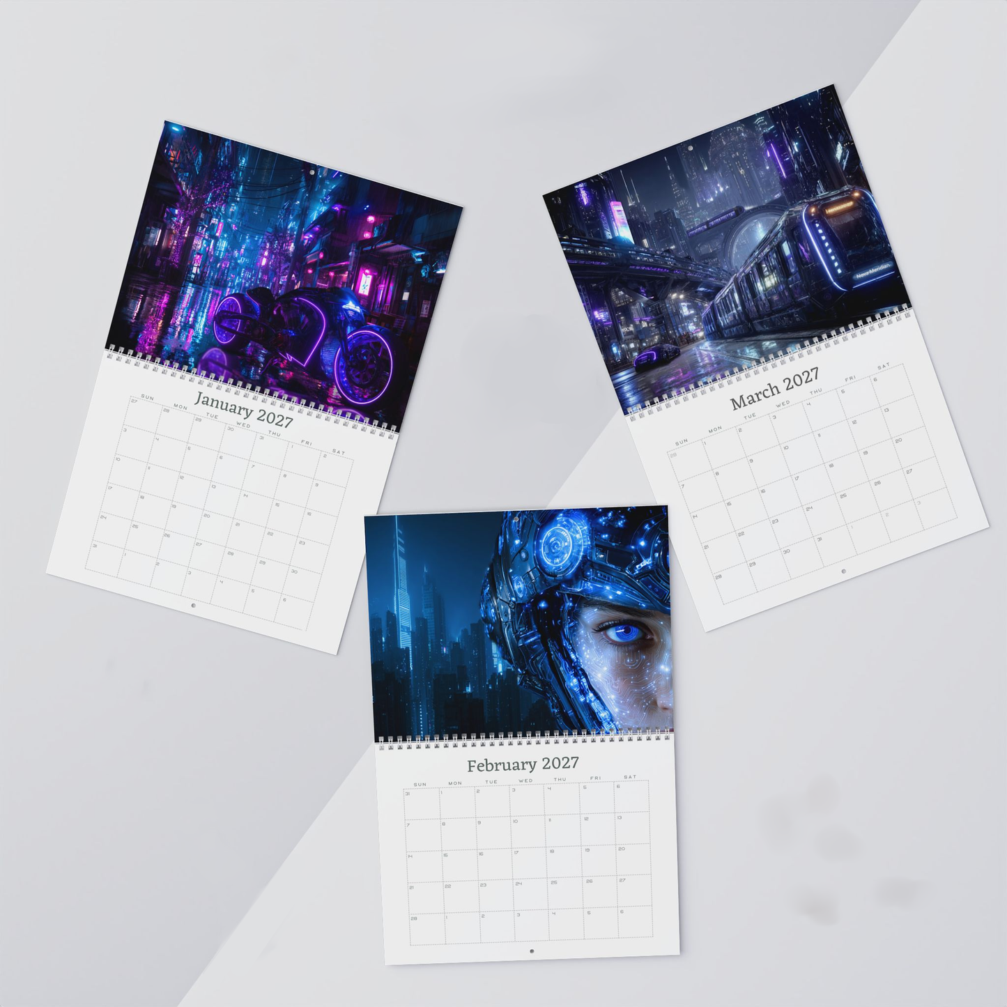 2027 Cyberpunk Wall Calendar