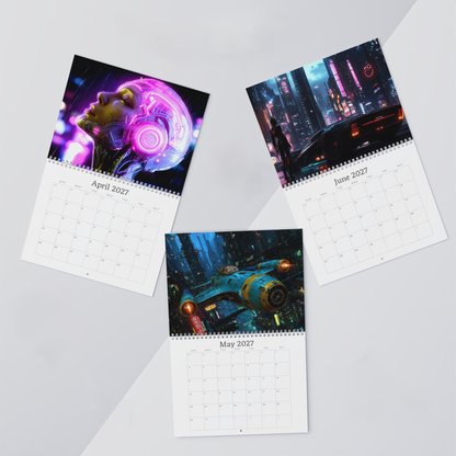 2027 Cyberpunk Wall Calendar