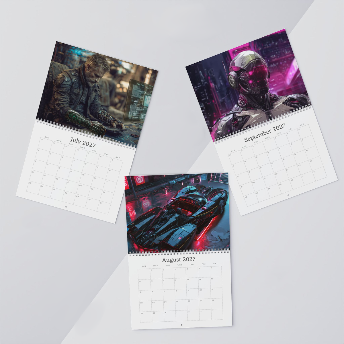 2027 Cyberpunk Wall Calendar