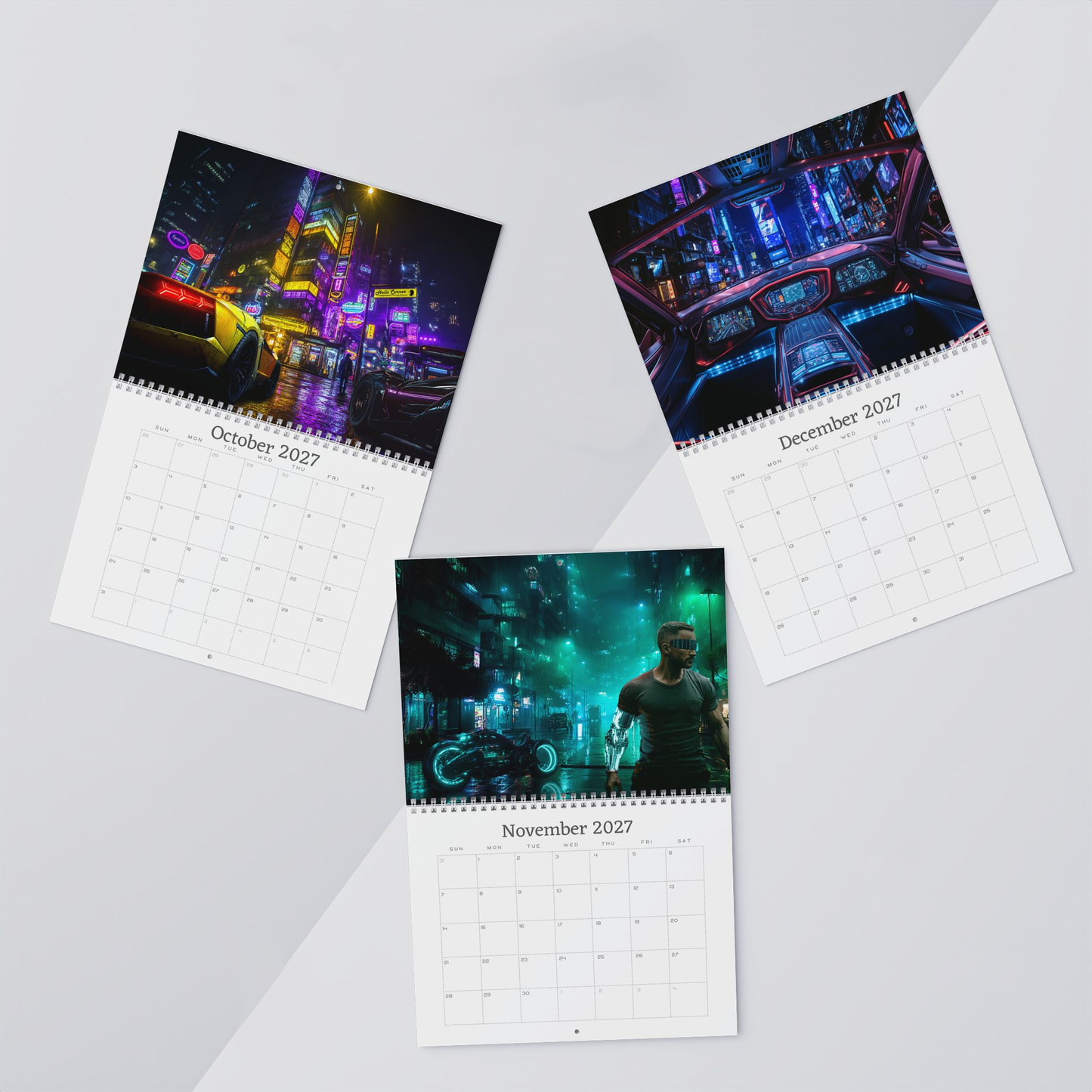 2027 Cyberpunk Wall Calendar