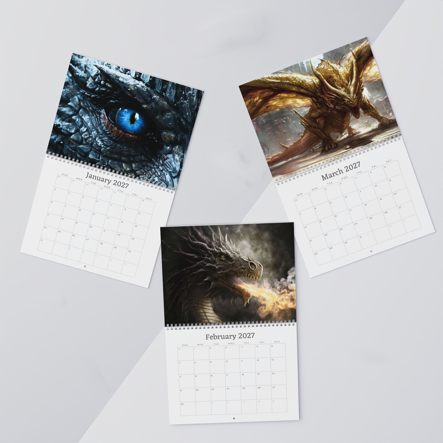 2027 Dragon Wall Calendar