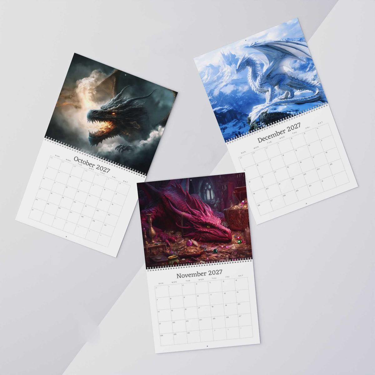 2027 Dragon Wall Calendar