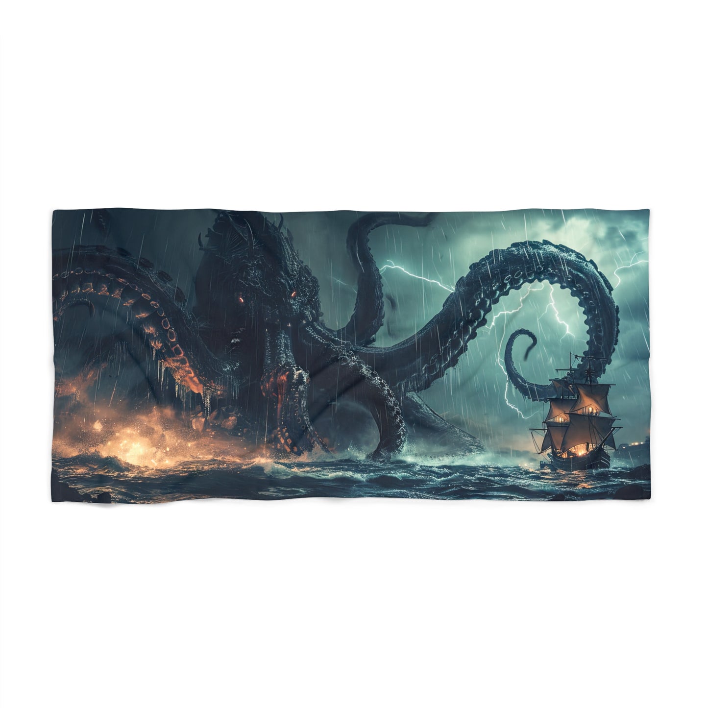 Attack at Sea- Beach Towel