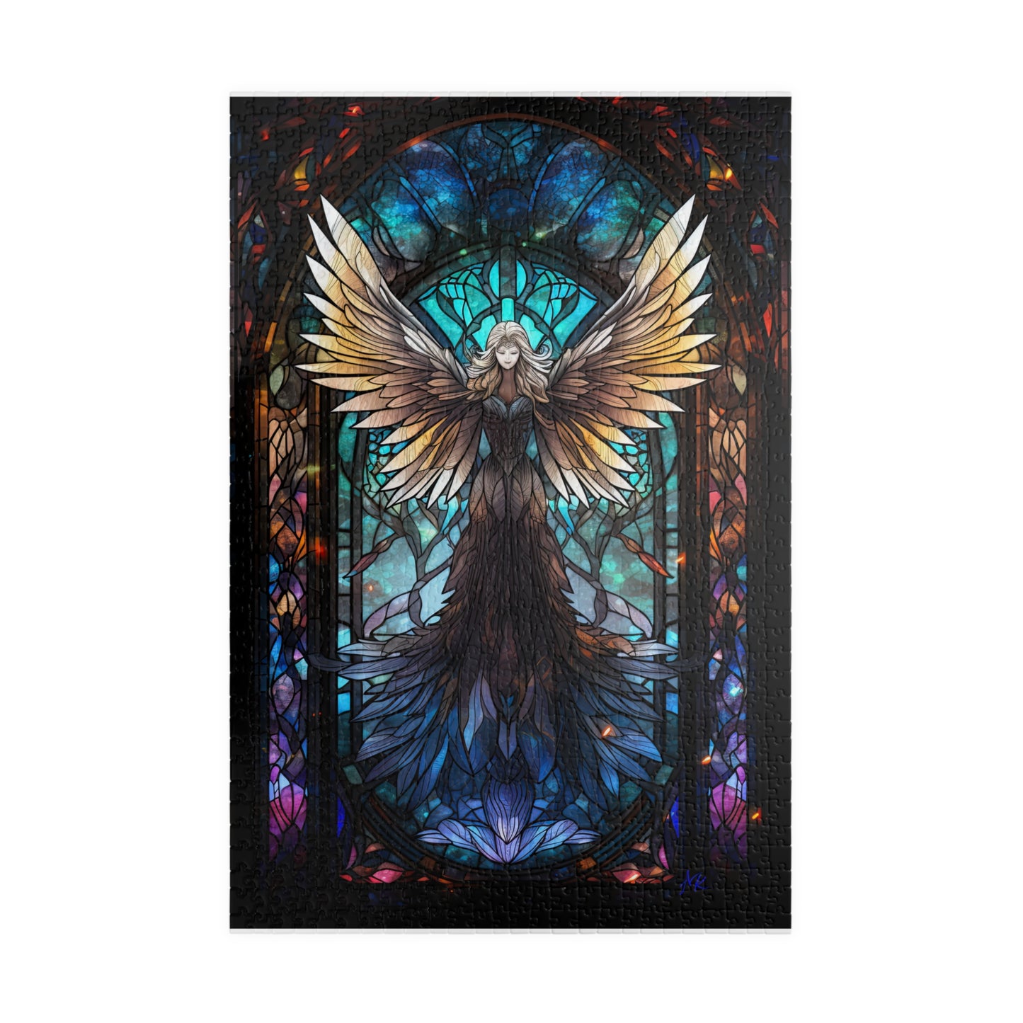 Gothic Angel Stained Glass- Jigsaw Puzzle