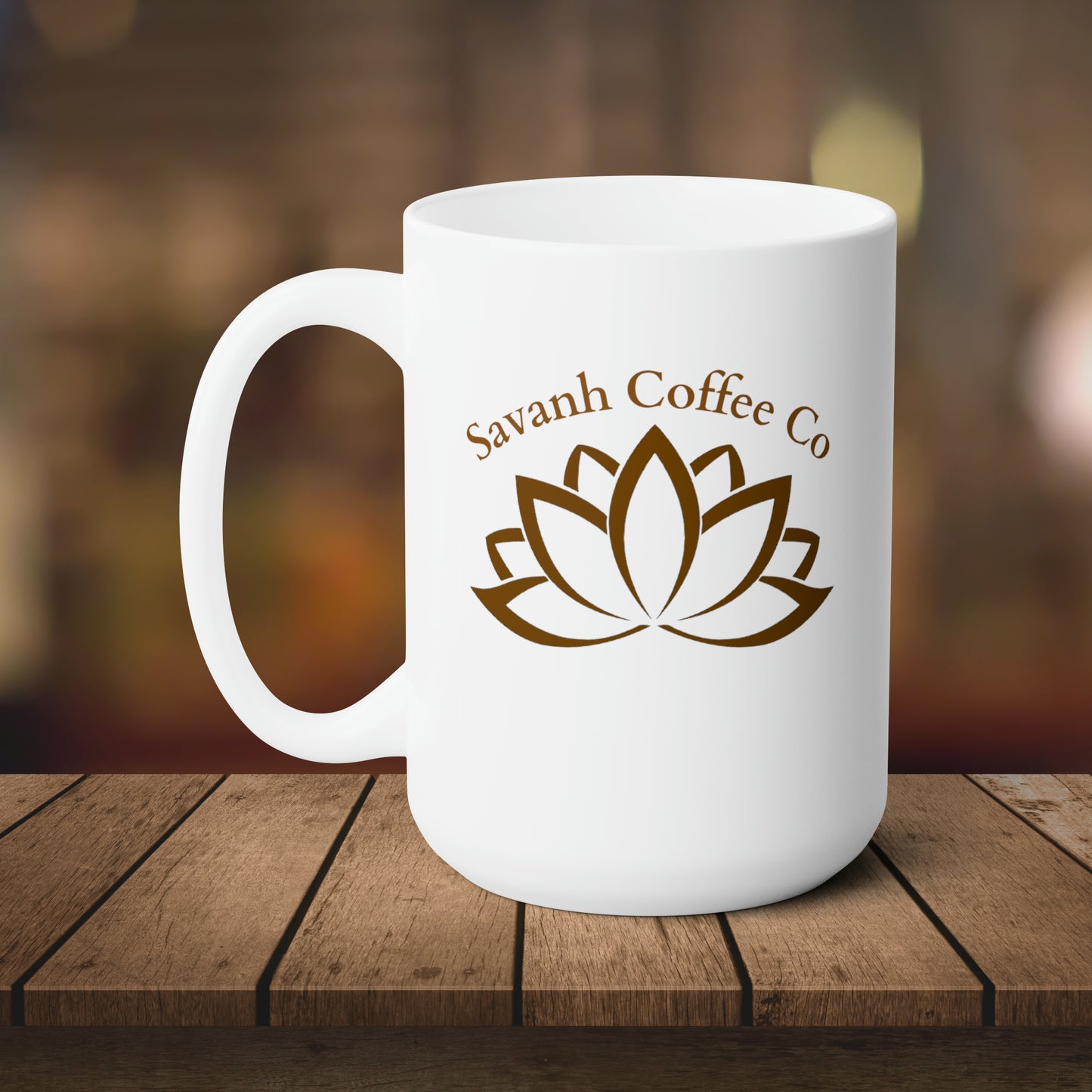 Savanh Coffee Co- 15oz White Ceramic Mug