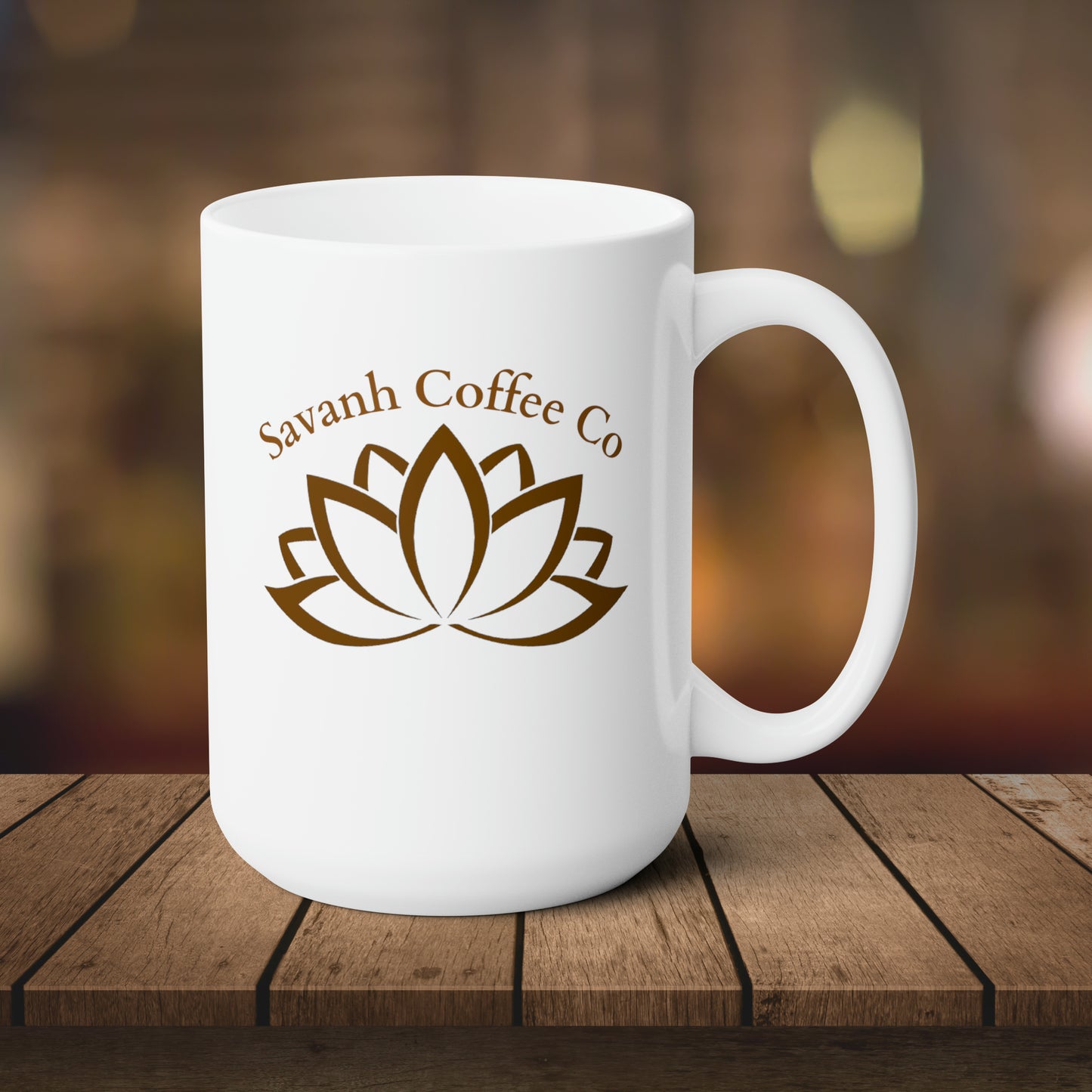 Savanh Coffee Co- 15oz White Ceramic Mug