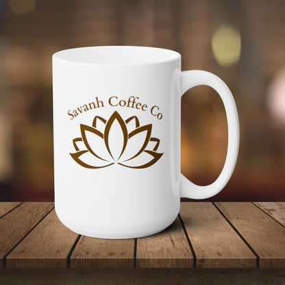 Savanh Coffee Co- 15oz White Ceramic Mug