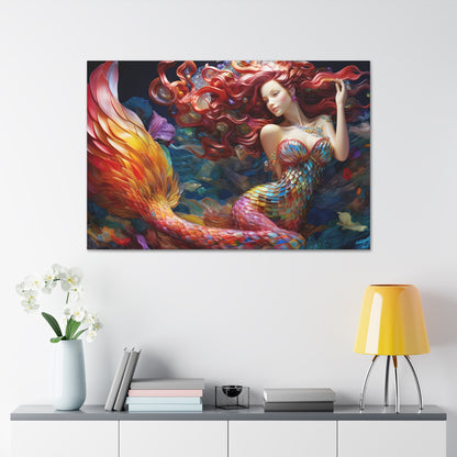 Crimson Mermaid- Canvas Gallery Wrap