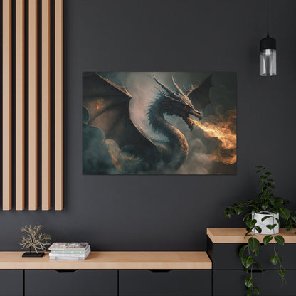 Fire Breathing Dragon- Canvas Gallery Wrap