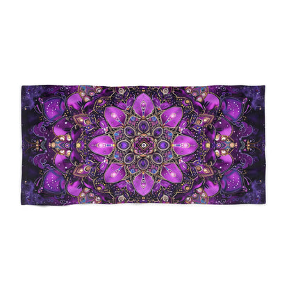 Vibrant Purple Mandala- Beach Towel