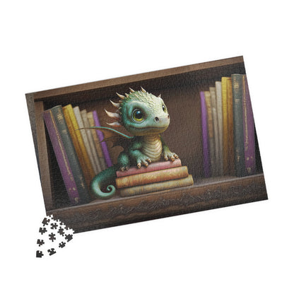 Baby Dragon on Shelf- Jigsaw Puzzle