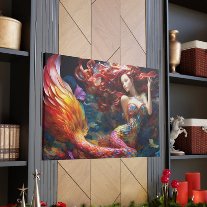 Crimson Mermaid- Canvas Gallery Wrap