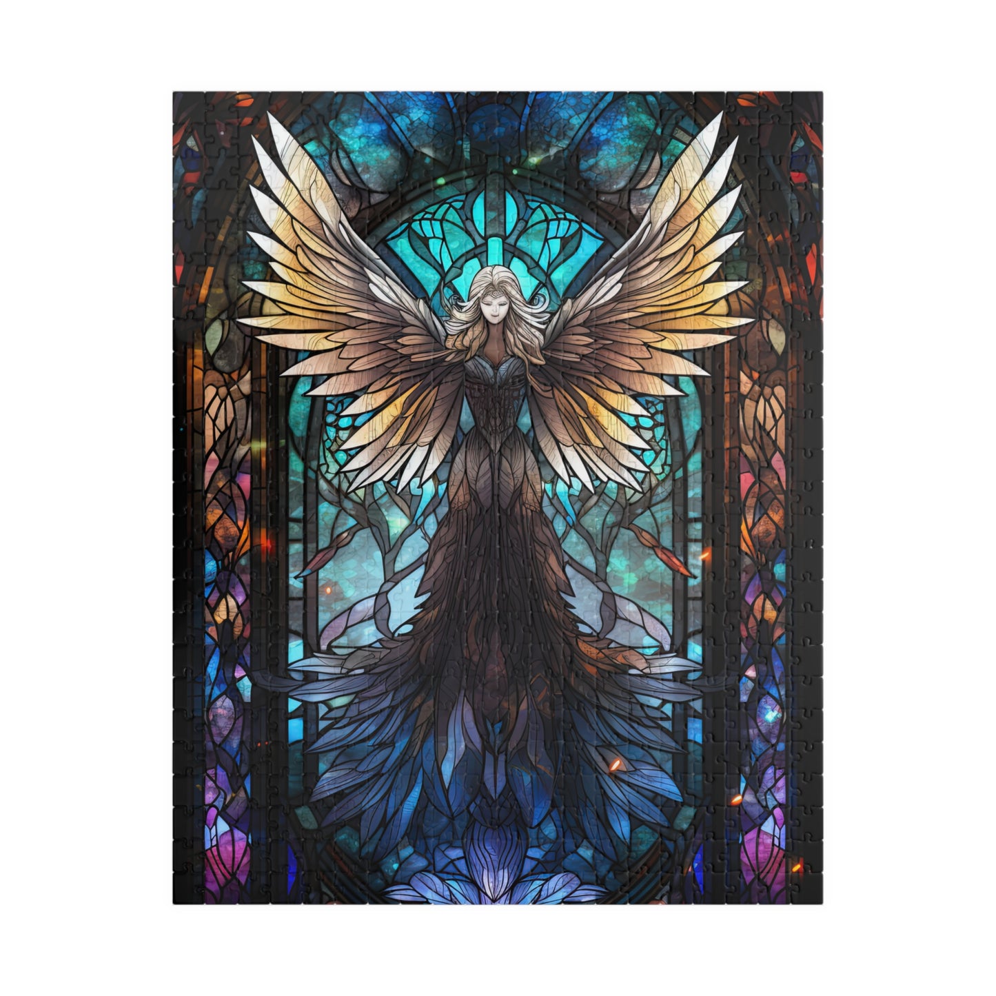 Gothic Angel Stained Glass- Jigsaw Puzzle