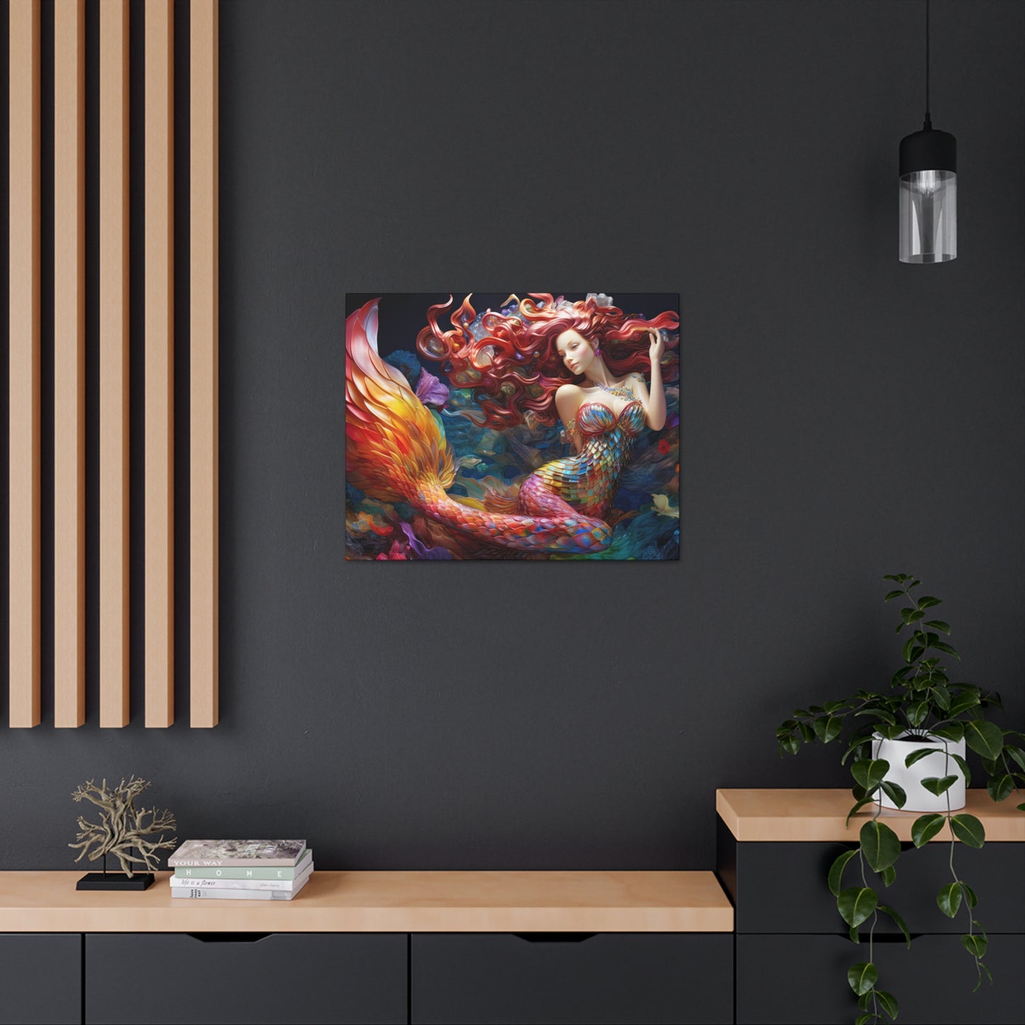 Crimson Mermaid- Canvas Gallery Wrap