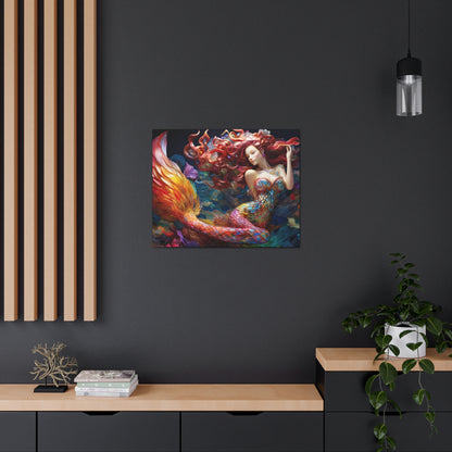 Crimson Mermaid- Canvas Gallery Wrap