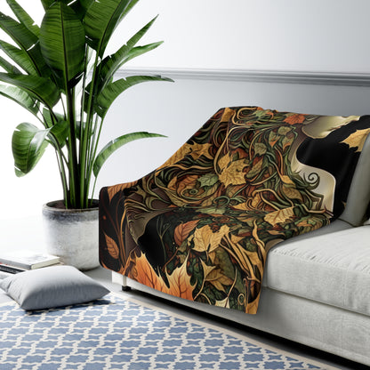 Autumn Maiden- Sherpa Fleece Blanket