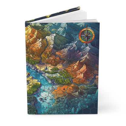 Fantasy Map- Blank Lined Hardcover Notebook