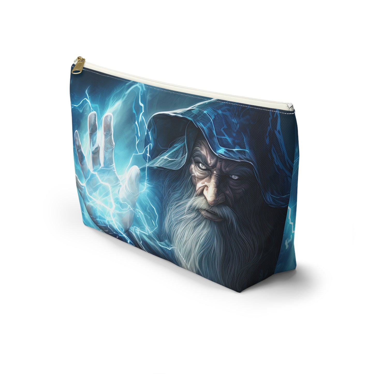 Wizard Casting Spell- Zippered Pouch