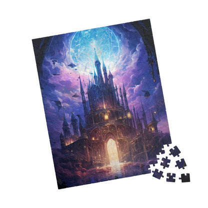 Fantasy Castle in Purple Clouds- Jigsaw Puzzle