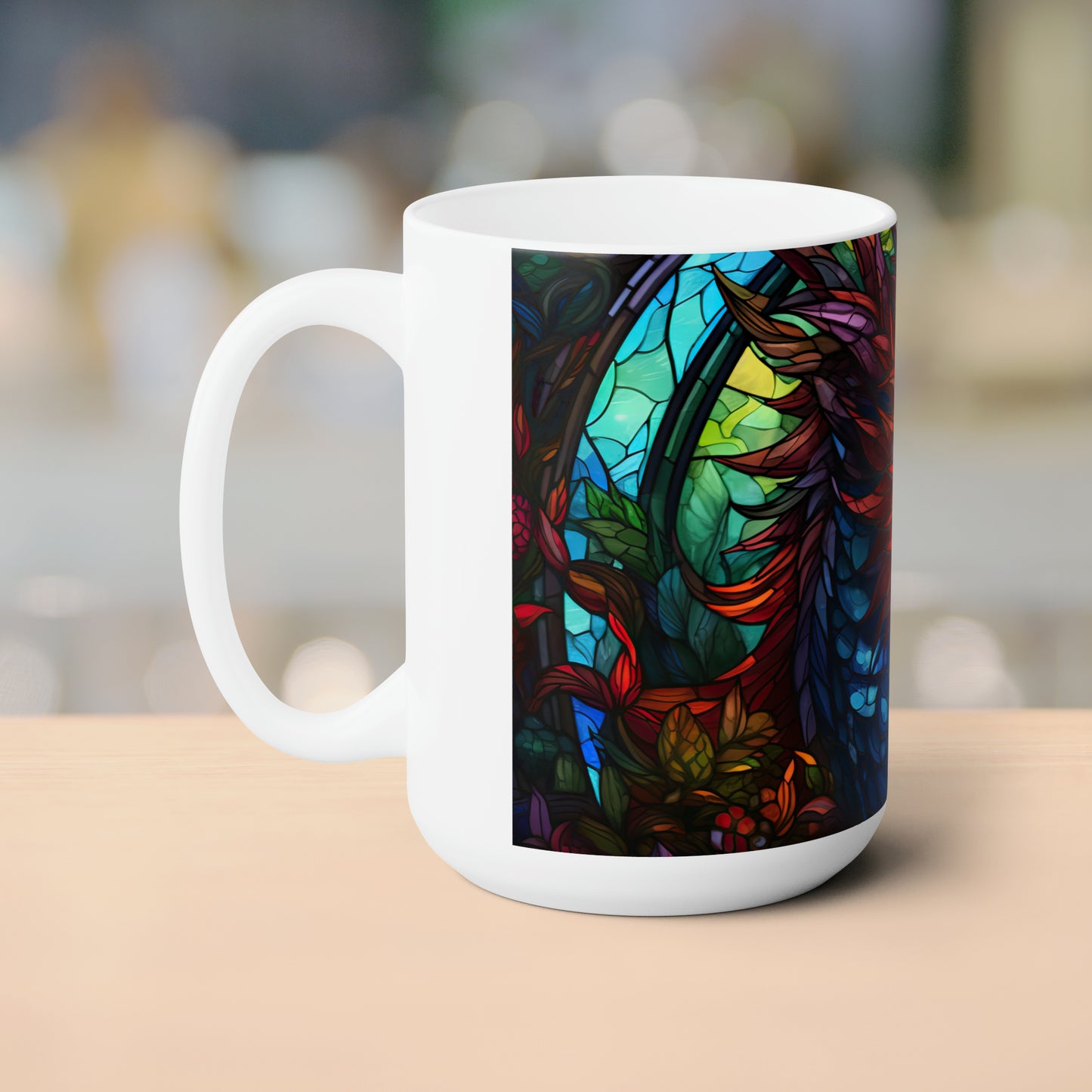 Red Dragon- 15oz White Coffee Mug