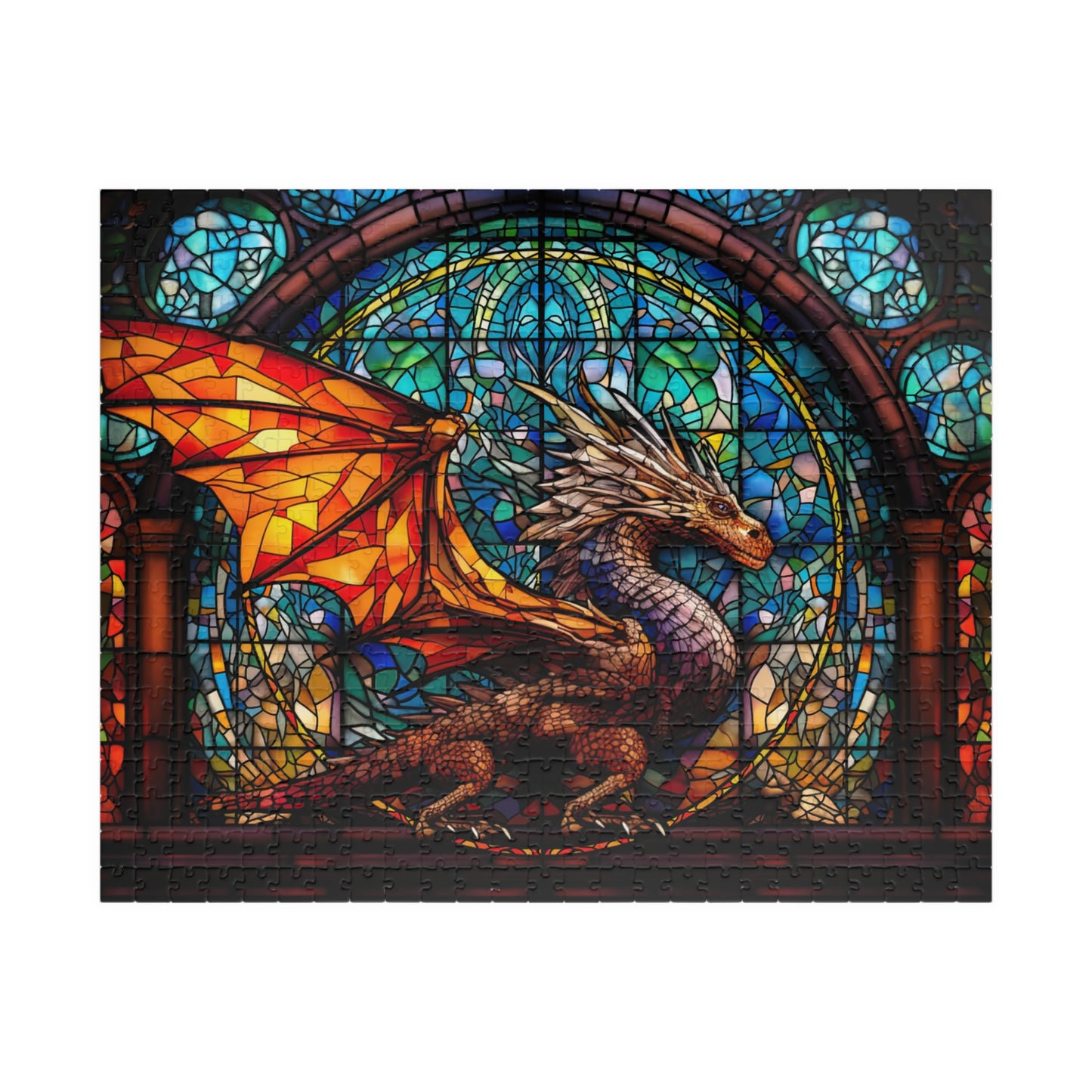 Stained Glass Dragon- Jigsaw Puzzle