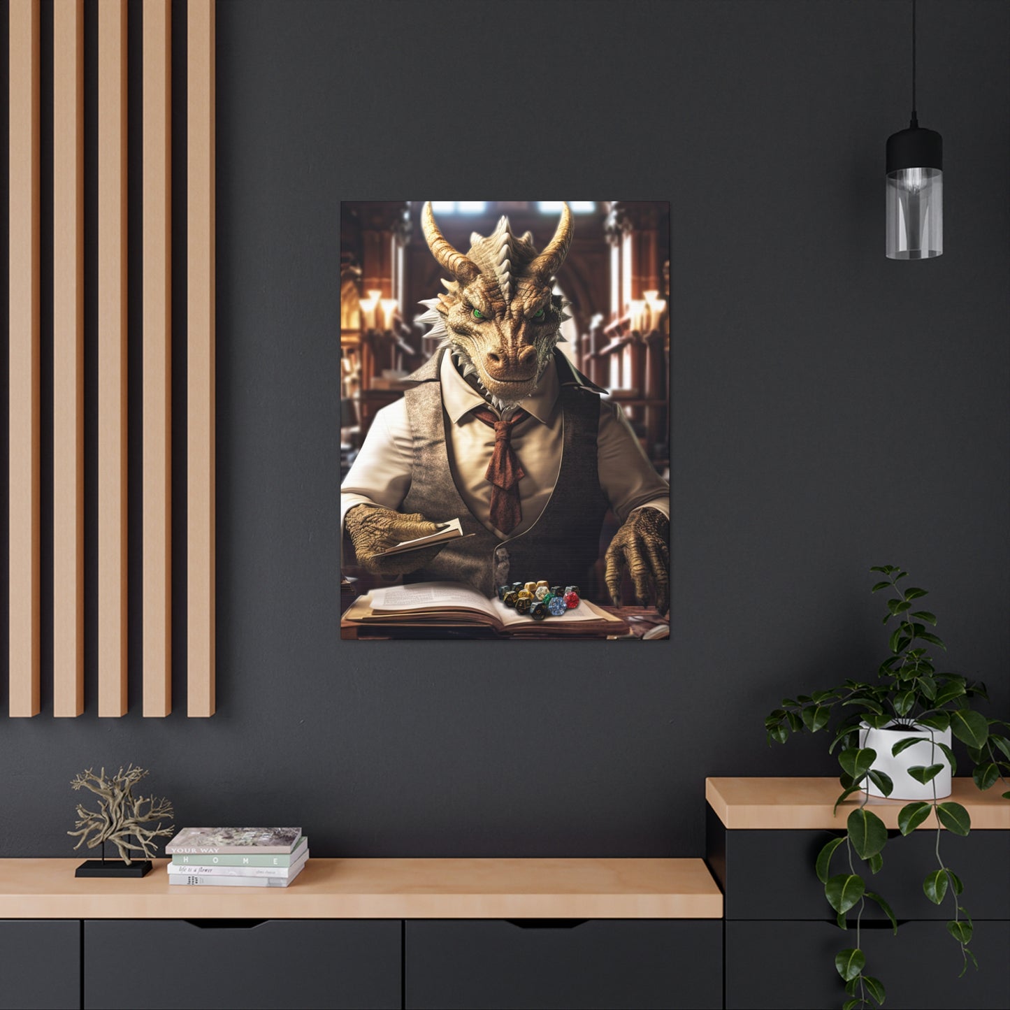 Draconic Dungeon Master- Canvas Wall Art