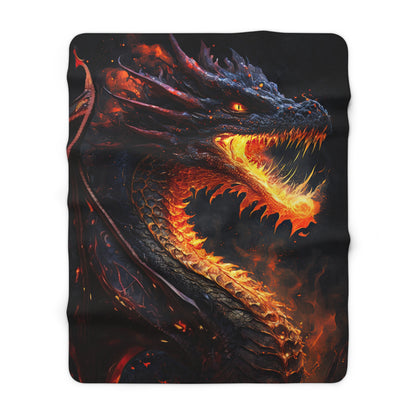 Fire Dragon- Sherpa Fleece Blanket