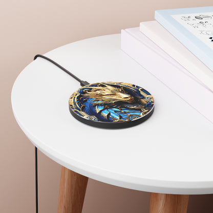 Blue and Gold Dragon- Wireless Charger