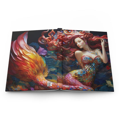 Mermaid- Blank Lined Hardcover Notebook