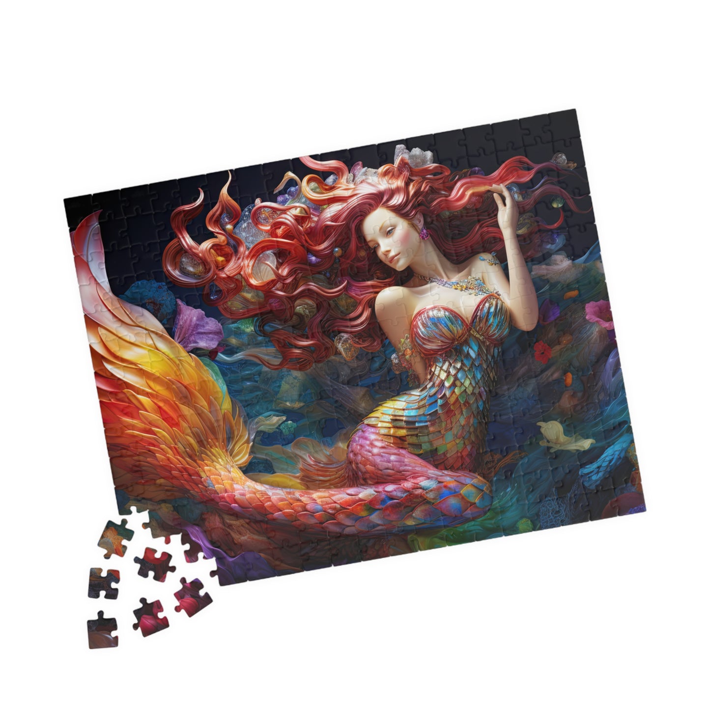 Red-Haired Mermaid- Jigsaw Puzzle