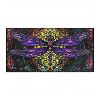 Dragonfly Stained Glass Desk Mat