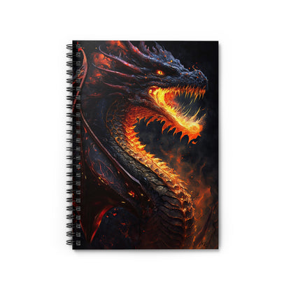 Fire Dragon- Blank Spiral Notebook