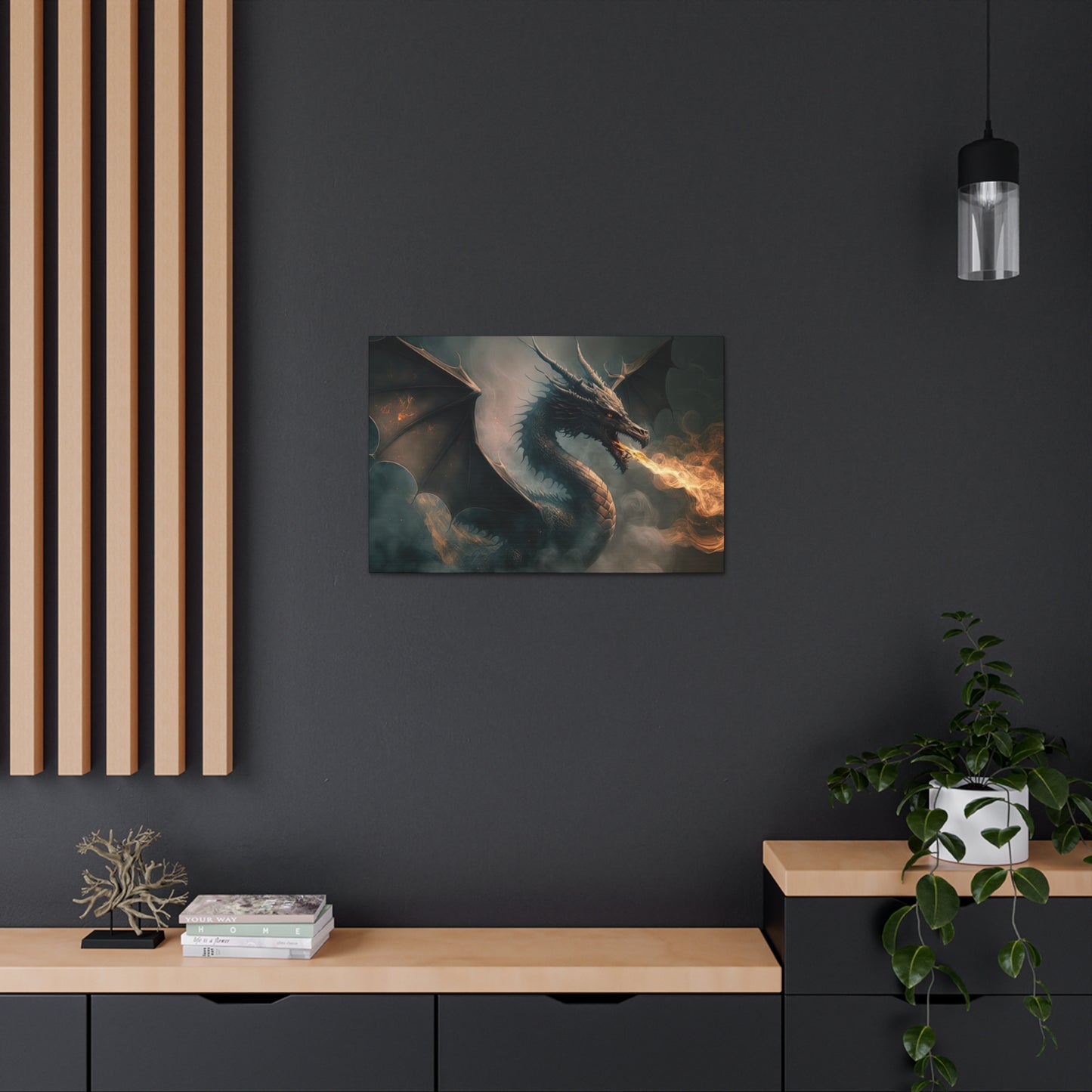 Fire Breathing Dragon- Canvas Gallery Wrap