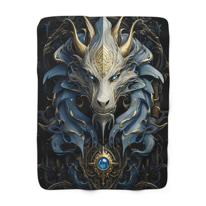 Dragon Head- Sherpa Fleece Blanket