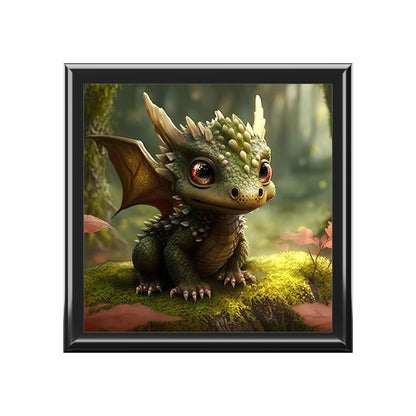 Baby Dragon in Forest- Storage/Dice Box