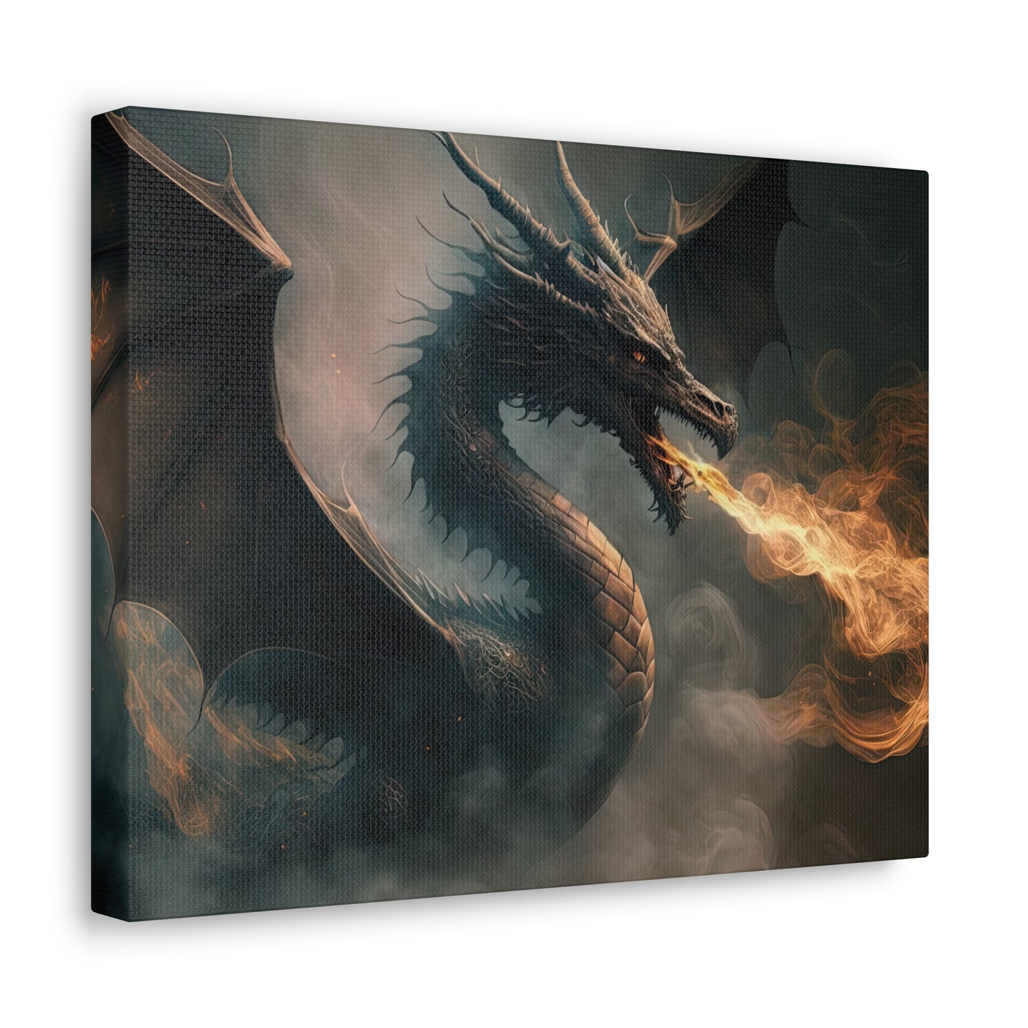 Fire Breathing Dragon- Canvas Gallery Wrap