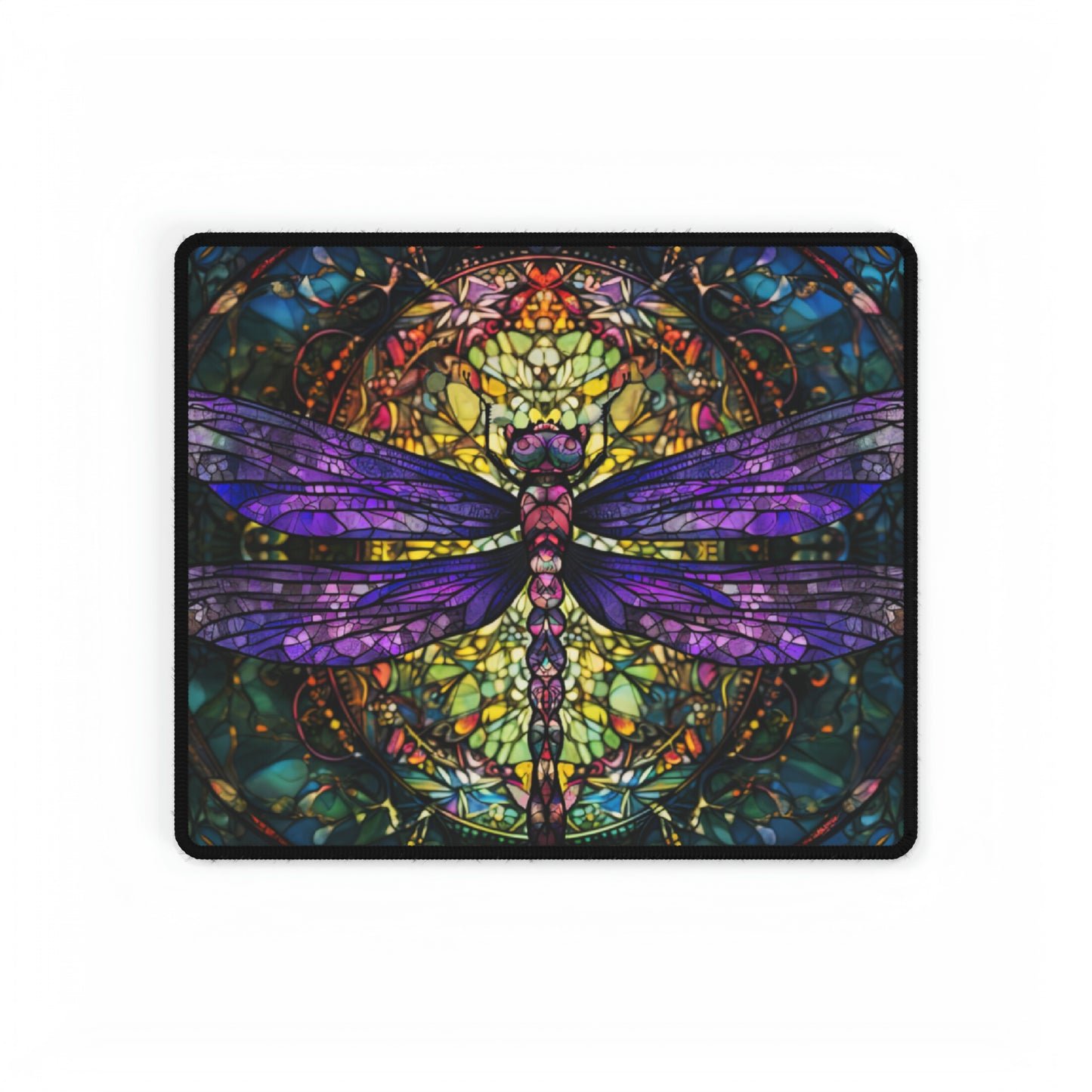 Dragonfly Stained Glass Desk Mat