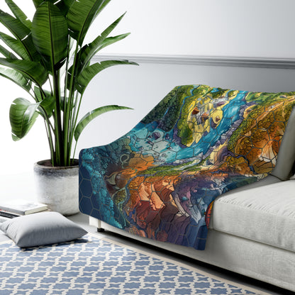 Fantasy Map- Sherpa Fleece Blanket