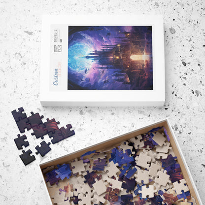 Fantasy Castle in Purple Clouds- Jigsaw Puzzle