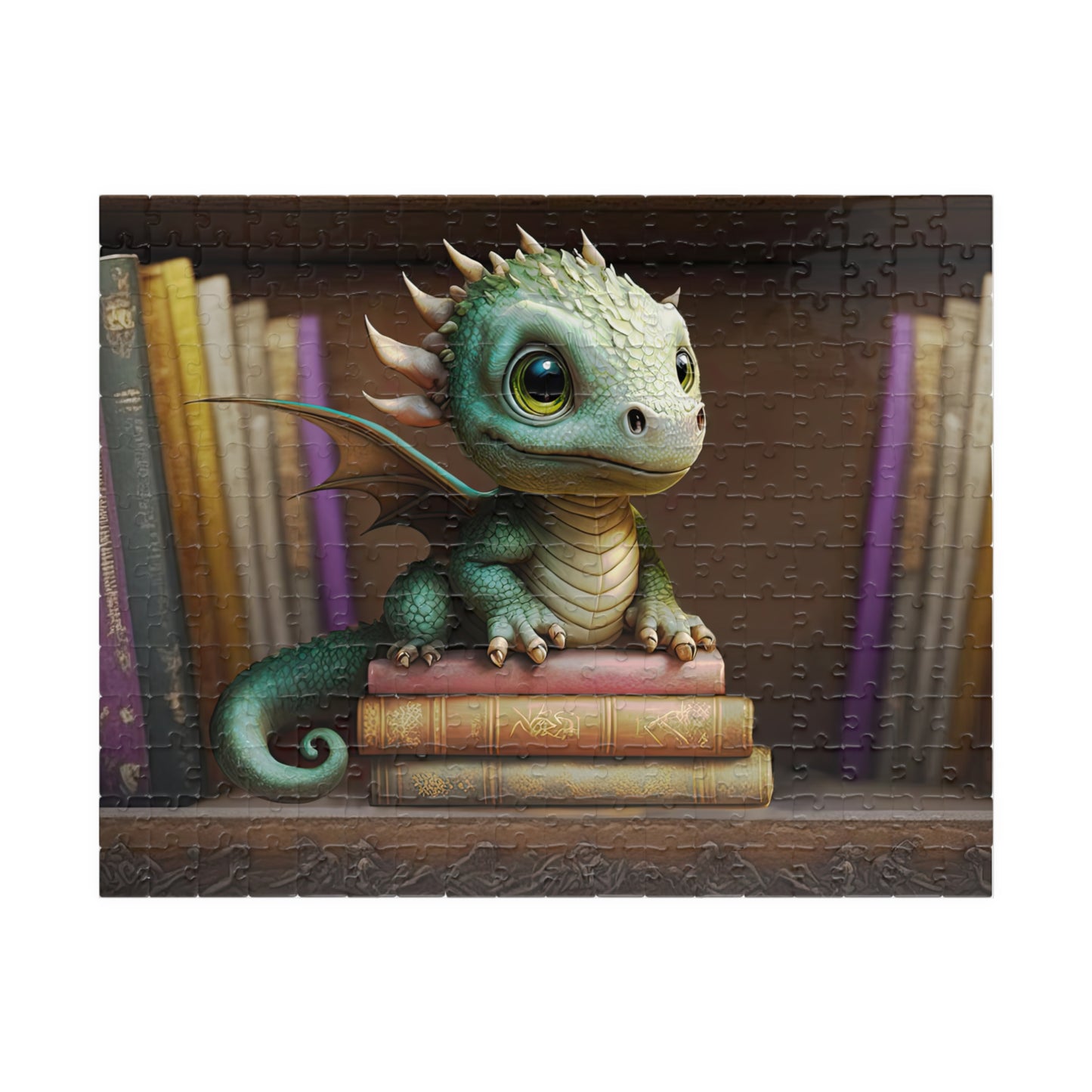 Baby Dragon on Shelf- Jigsaw Puzzle