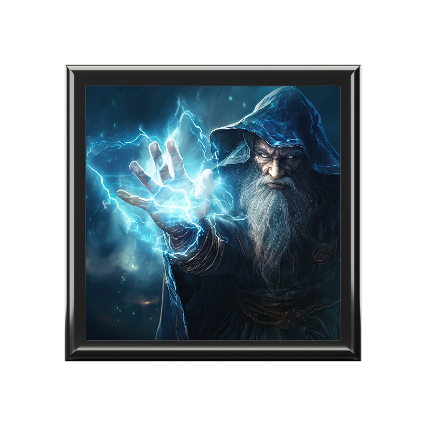 Wizard Casting Lightening Bolt- Storage/Dice Box