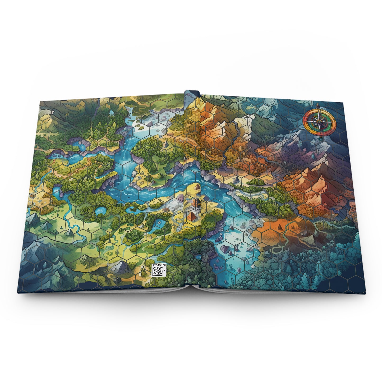 Fantasy Map- Blank Lined Hardcover Notebook