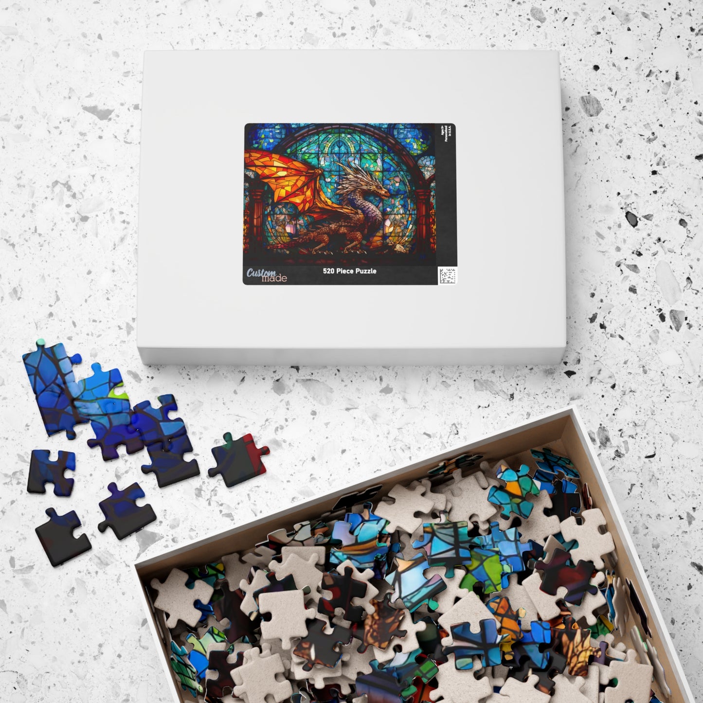 Stained Glass Dragon- Jigsaw Puzzle