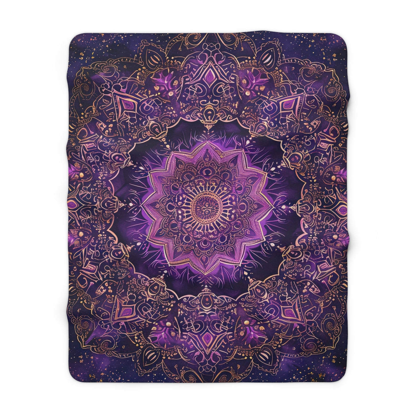 Purple Mandala- Sherpa Fleece Blanket