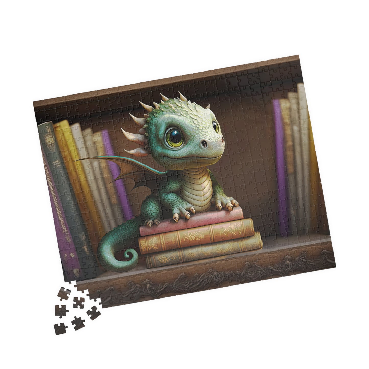 Baby Dragon on Shelf- Jigsaw Puzzle