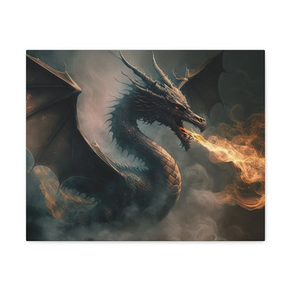 Fire Breathing Dragon- Canvas Gallery Wrap