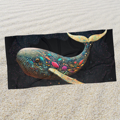 Filigreed Whale- Beach Towel