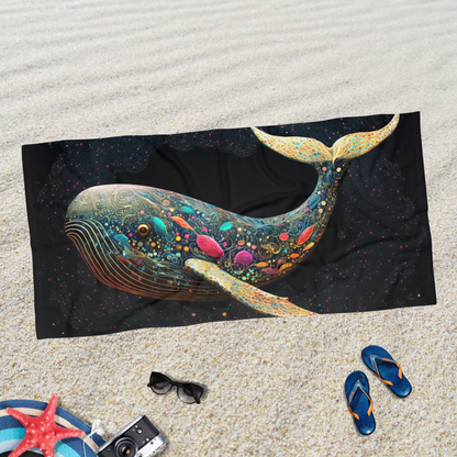 Filigreed Whale- Beach Towel