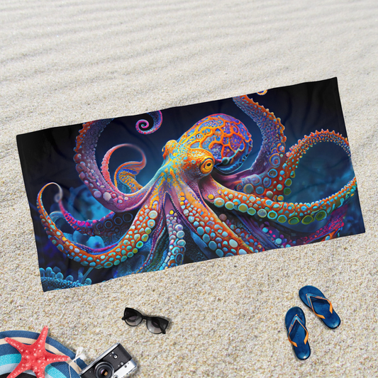Colorful Octopus- Beach Towel